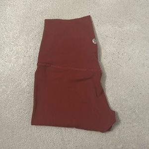 Lululemon align high rise pants 28” color mulled wine